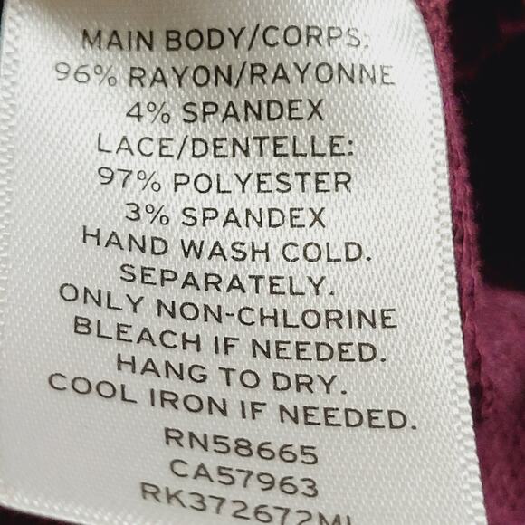 Melrose and Market Lace and Ruffle Bodice Long Sleeve Jersey Sweatshirt Top Sz L - Picture 9 of 9